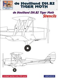 de Havilland DH.82 Tiger Moth stencils (sets for 4 kits) #HMD48026