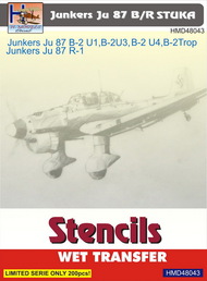  H-Model Decals  1/48 Junkers Ju.87B/R 'Stuka' Stencils (sets for 2 kits) HMD48043