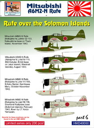 H-Model Decals  1/48 Mitsubishi A6M2-N Rufe over the Solomon Islands, Pt.6 HMD48060