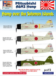  H-Model Decals  1/48 A6M3 Hamp over the Solomon Islands, Pt.4 HMD48061