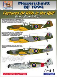  H-Model Decals  1/72 Captured Messerschmitt Bf.109s in RAF, Pt.1 HMD72021