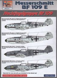  H-Model Decals  1/72 NJG Messerschmitt Bf.109Es HMD72023