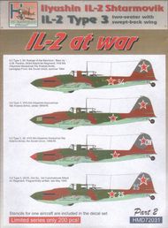  H-Model Decals  1/72 Ilyushin Il-2M (two-seater swept-back wing) At War, Pt.2 HMD72031