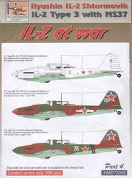  H-Model Decals  1/72 Ilyushin Il-2 Type 3M (w. NS-37 cannons) At War, Pt.4 HMD72033