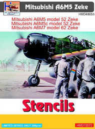  H-Model Decals  1/72 Mitsubishi A6M5 Zeke stencils HMD72072