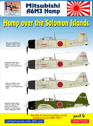 H-Model Decals  1/72 Mitsubishi A6M3 Hamp over the Solomon Islands, Pt.4 HMD72080
