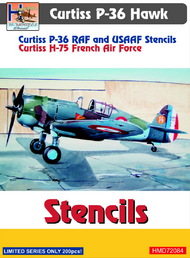  H-Model Decals  1/72 Curtiss P-36A/P-36C stencils HMD72084
