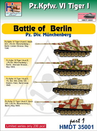  H-Model Decals  1/35 Pz.Kpfw.VI Tiger I Battle of Berlin (Pz. Div. Mnnchenberg), Pt.1 HMT35001