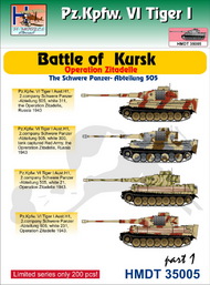  H-Model Decals  1/35 Pz.Kpfw.VI Tiger I Battle of Kursk (Schwere Pz.-Abt.505), Pt.1 HMT35005
