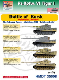  H-Model Decals  1/35 Pz.Kpfw.VI Tiger I Battle of Kursk (Schwere Pz.-Abt.503), Pt.4 HMT35008
