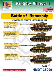  H-Model Decals  1/35 Pz.Kpfw.VI Tiger I Battle of Normandy (Schwere SS-Pz. Abt.101), Pt.1 HMT35009