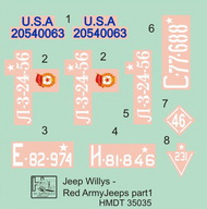  H-Model Decals  1/35 Willys Jeep MB/Ford GPW: Red Army, Pt.1 HMT35035