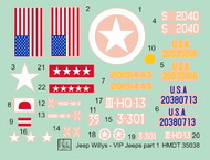  H-Model Decals  1/35 Willys Jeep MB/Ford GPW: VIP Jeeps, Pt.1 HMT35038