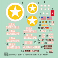  H-Model Decals  1/48 Willys Jeep MB/Ford GPW: D-Day, Battle of Normandy HMT48029