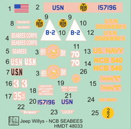  H-Model Decals  1/48 Willys Jeep MB/Ford GPW: USAAF Jeeps HMT48032
