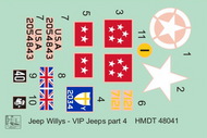  H-Model Decals  1/48 Willys Jeep MB/Ford GPW: VIP Jeeps, Pt.4 HMT48041