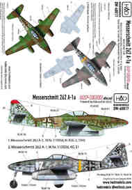 Messerschmitt Me.262A-1 (Luftwaffe black white 17) DRY-WATER decals #DDW-48017