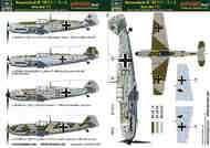 Messerschmitt Bf.109E-1; Bf.109E-2; Bf.109E-3 DRY-WATER decals #DDW-72015