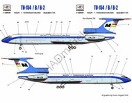  HAD Models  1/144 Tupolev Tu-154B, B-1 MALEV 70's - 80's HUN144040