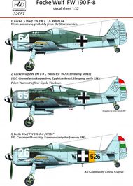  HAD Models  1/32 Focke-Wulf Fw.190F-8 ( white 64 'gi' ,white 65 'Pttm', W+526) HUN32057
