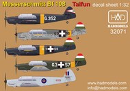  HAD Models  1/32 Messerschmitt Bf.108 Taifun 4 x Hungarian and 1 x RAF HUN32071
