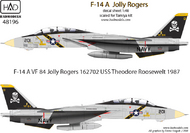 Grumman F-14A Tomcat VF-84 Jolly Rogers part 1 USS Theodore Roosevelt 1987 #HUN48196