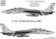  HAD Models  1/48 Grumman F-14A Tomcat VF-84 Jolly Rogers low visibility USS Nimitz 1986 HUN48197