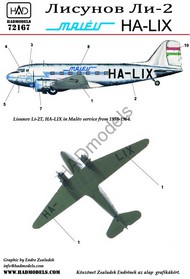  HAD Models  1/72 Li-2 HA-LIX HUN72167