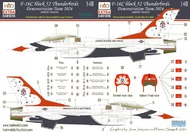 Lockheed-Martin F-16C Block 52 Thunderbirds Show-Time 2024 in scale 1:48 (the item contains 3 decal sheets) #HUNE481016