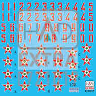 Hungarian National Insignias and numbers 1951-1990 decal sheet 1 #HUNE721019