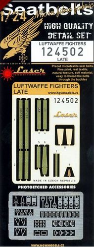  HGW Models  1/24 Luftwaffe Fighters - Seat Belts Late (laser) HGW124502