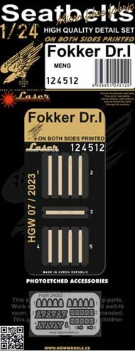 FOKKER DR.I SEATBELTS - Textile seat belts #HGW124512