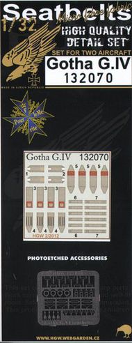  HGW Models  1/32 Gotha G.IV seat belts (WNW) HGW132070