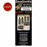  HGW Models  1/32 Mosquito Mk VI Seatbelts for TAM (Fabric/Photo-Etch Buckles) HGW132568