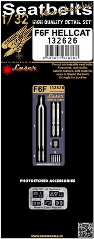 Grumman F6F HELLCAT pre-cut (laser) Seatbelts #HGW132626