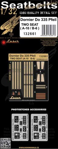 Dornier Do-335B-6/Do-335A-10 'Pfeil' (2 SEATS) - SEATBELTS - Pre-Order Item #HGW132661