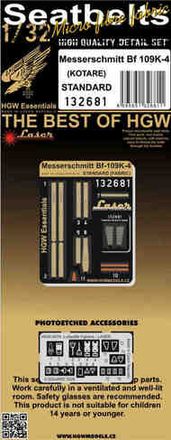Messerschmitt Bf.109K-4 - SEATBELTS #HGW132681