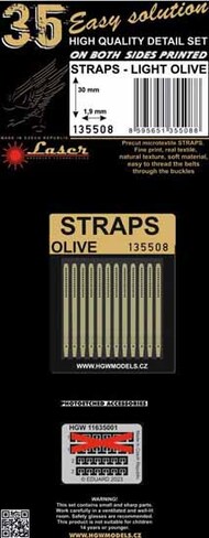 STRAPS LIGHT OLIVE- 30MM #HGW135508