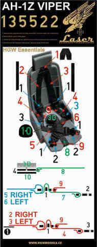 Bell AH-1Z VIPER - SEATBELTS + ACCESSORIES #HGW135522