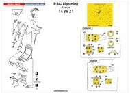  HGW Models  1/48 Lockheed P-38J Lightning BASIC LINE: seatbelts + masks HGW148821