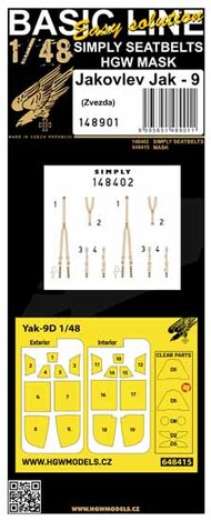 Yakovlev Yak-9 BASIC LINE: SIMPLY BELTS + MASKS #HGW148901