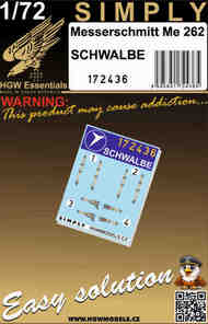 Me.262 SCHWALBE - SEATBELTS #HGW172436