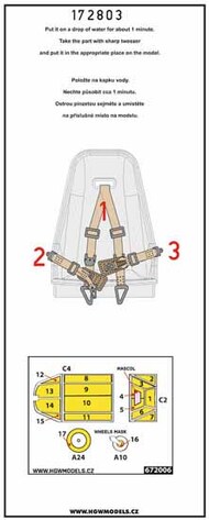 Messerschmitt Bf.109E-3 BASIC LINE: seatbelts + masks #HGW172803