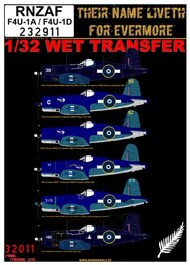  HGW Models  1/32 RNZAF Vought F4U-1A / F4U-1D Corsair - Markings HGW232911