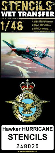  HGW Models  1/48 Hawker Hurricane Stencils Wet Transfers [Mk.I Mk.IIC Mk.IV] HGW248026