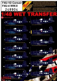  HGW Models  1/48 Vought F4U-1D / F4U-4 Corsair WWII - Markings HGW248904