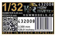 FREE LINES - RIVETEX - Set consists of free lines of positive rivets in 1/32 scale #HGW432008
