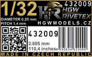 FREE LINES - RIVETEX - Set consists of free lines of positive rivets in 1/32 scale #HGW432009