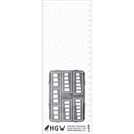  HGW Models  1/48 Oblong Templates Plus - Positive Rivets Set c HGW482021