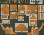  HGW Models  1/32 Fe.2B cockpit wood effect panels, etc. (WNW) HGW532027